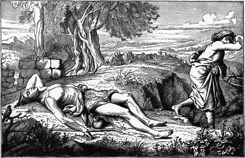 Kain nach der Ermordung Abels (Bibel-Illustration von Charles Foster, 1897, Philadelphia)