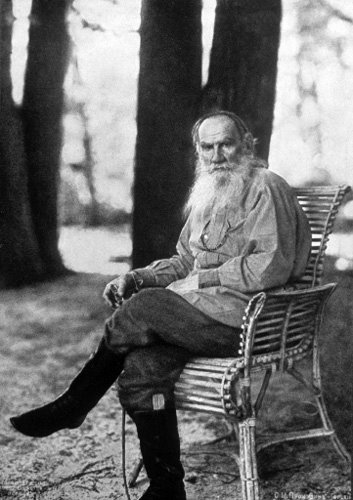Lew Tolstoi (1908) auf einem Foto von Prokudin-Gorski