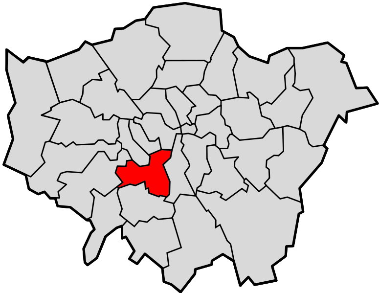 Lage der London Borough of Wandsworth in Greater London