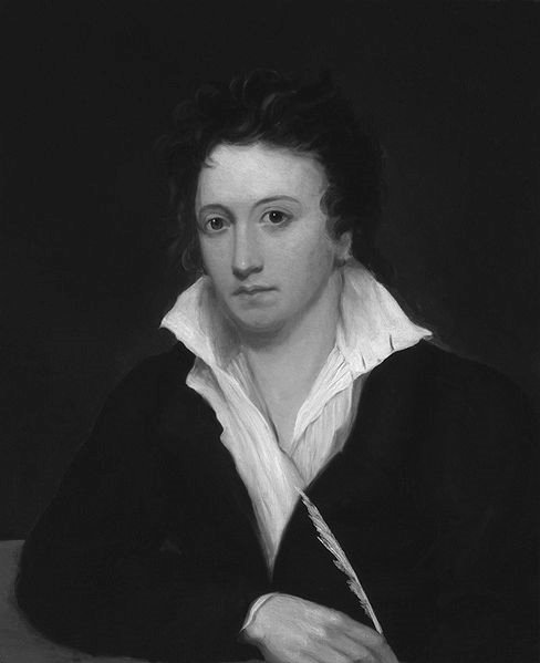 Percy Bysshe Shelley, Portrait von Alfred Clint