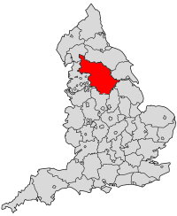 Das West Riding of Yorkshire als Verwaltungsgrafschaft von 1888 bis 1974