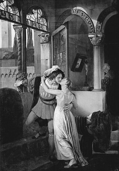 Lultimo bacio dato a Giulietta da Romeo (lgemlde von Francesco Hayez, 1823)