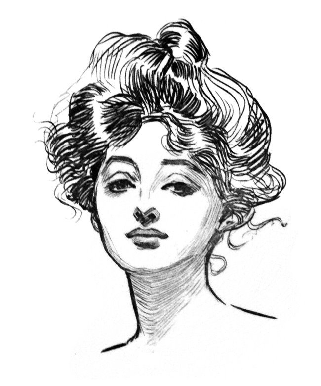 Sketch of the Gibson Girl by Charles Dana Gibson